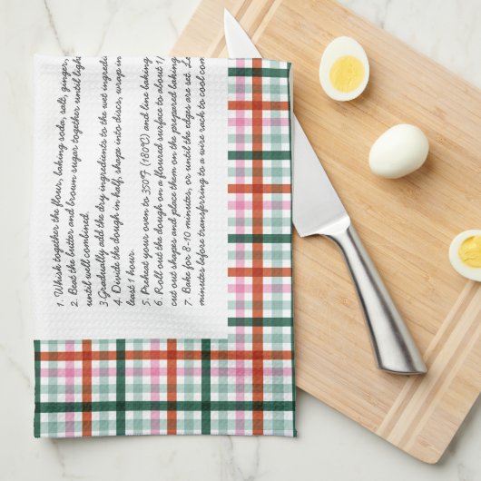 Custom Grandma Recipe Keepsake Christmas Geschirrtuch (Viertel Falte)