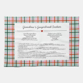 Custom Grandma Recipe Keepsake Christmas Geschirrtuch (Horizontal)