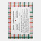 Custom Grandma Recipe Keepsake Christmas Geschirrtuch (Vertikal)