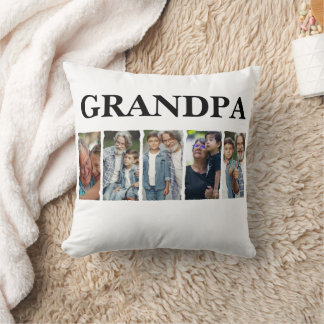 Custom Grandpa Photo Collage Personalized Gift Kissen