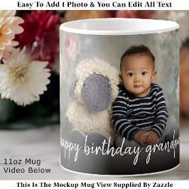 Custom Grandpa Photo Mug Modern One Photo Easy Kaffeetasse