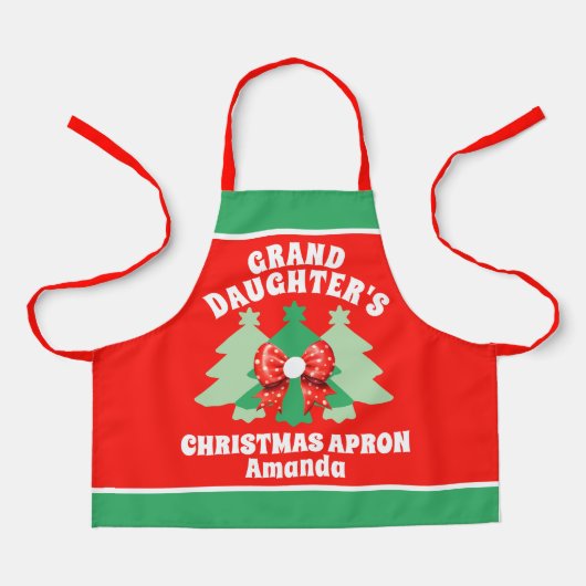 Custom Grandtochter Weihnachtsgeschenk Schürze (Vorderseite)