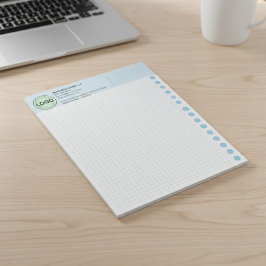 Custom Graph Paper Logo Pad (Grid Sheets, Squares) Notizblock