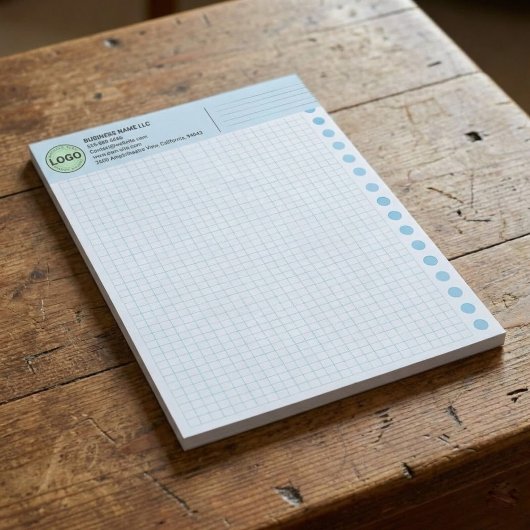 Custom Graph Paper Logo Pad (Grid Sheets, Squares) Notizblock