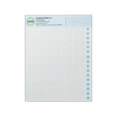 Custom Graph Paper Logo Pad (Grid Sheets, Squares) Notizblock (Rotiert)