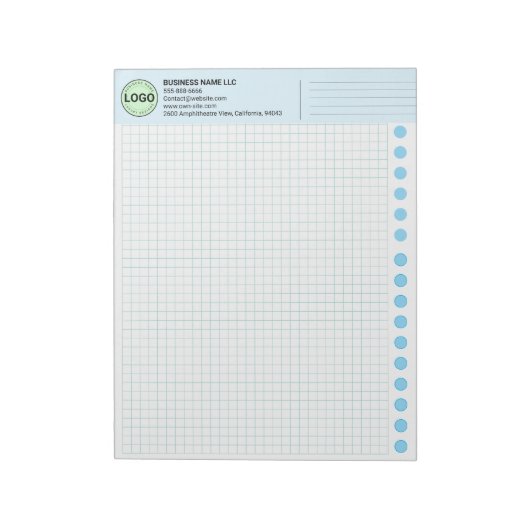 Custom Graph Paper Logo Pad (Grid Sheets, Squares) Notizblock (Rotiert)