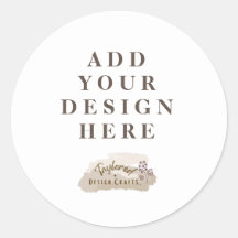Custom Graphic Classic Round Aufkleber