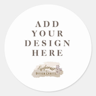 Custom Graphic Classic Round Aufkleber