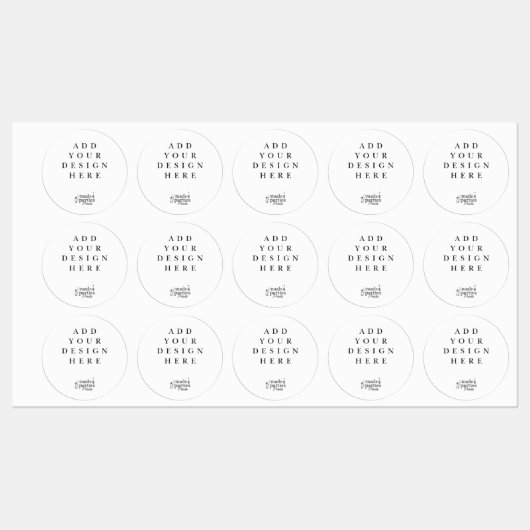 Custom Graphic Classic Round Sticker Labels (Blatt)