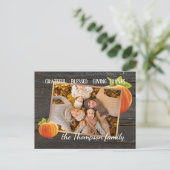 Custom Grateful gesegnet geben Dank Urlaubskarte Postkarte (Stehend Vorderseite)