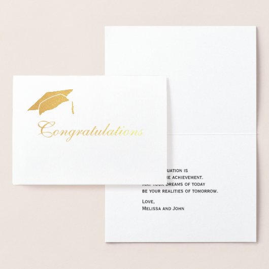 Custom gratulation Graduate Folienkarte (Anzeige)