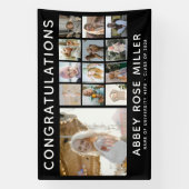 Custom 'GRATULATIONS' 13 Foto Collage Graduate Banner (Vertikal)