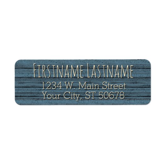 Custom Grau Blau rustikales Holzputz Muster (Vorne)