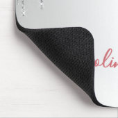 Custom Grau Silver Blush Pink Rose Gold Glitzer Mousepad (Ecke)