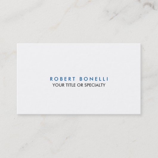Custom Grau White Blue Standard Business Card Visitenkarte (Vorderseite)