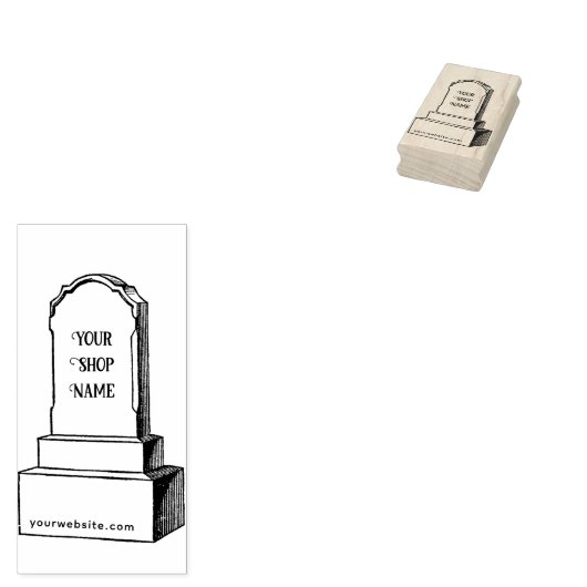 Custom Gravestone Headstone Tomb Small Business Gummistempel (Stempel)