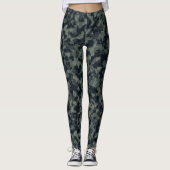 Custom Gray and Black Camouflage Leggings (Vorderseite)
