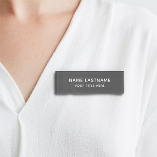Custom Gray Basic Simple Minimal Modern Title Namenschild