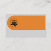 Custom Gray Black Orange QR-Code Soziallandschaft Visitenkarte (Rückseite)