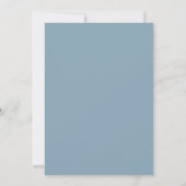 Custom Gray Blue Billows Border Wedding Einladung (Rückseite)