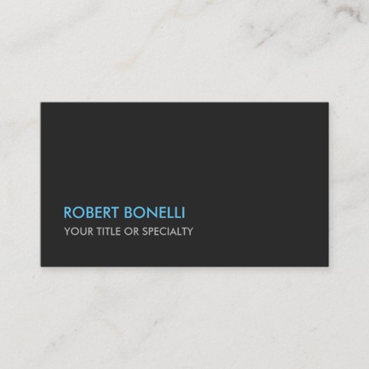 Custom Gray Blue Stylish Standard Business Card Visitenkarte (Vorderseite)