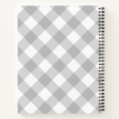 Custom Gray Buffalo Kariert Notizblock (Rückseite)