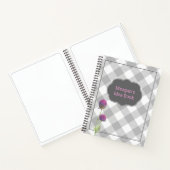 Custom Gray Buffalo Kariert und Blume Notizblock (Innenseite)