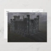 Custom Gray Castle Postcard Postkarte (Vorne/Hinten)
