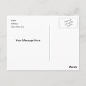 Custom Gray Castle Postcard Postkarte (Rückseite)