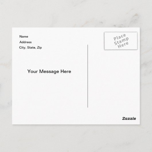 Custom Gray Castle Postcard Postkarte (Rückseite)