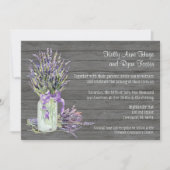 Custom Gray Mason Jar Einladung (Vorderseite)