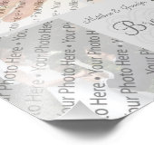Custom Gray Wedding Foto Collage Print mit Text (Ecke)