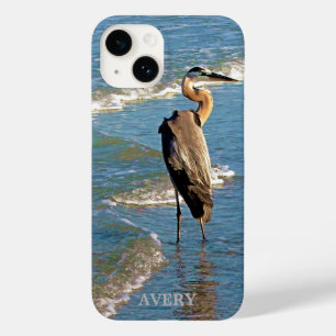 Custom Great Blue Heron Florida Gulf Waters Name Case-Mate iPhone 14 Hülle