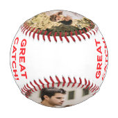 Custom Great Catch Sie sind Nächstes Paar Name & F Baseball (Rückseite)