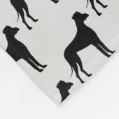 Custom Great Dane Hund Silhouette Fleecedecke (Ecke)