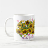 Custom Great Dane Lover Sonnenblumen Trainer Flora Kaffeetasse (Links)