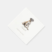 Custom Great Dane Pet Wedding Serviette (Ecke)