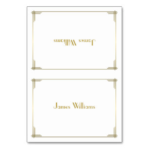 Custom Great Gatsby Gold Art Deco Platzkarten Tischnummer
