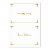 Custom Great Gatsby Gold Art Deco Platzkarten Tischnummer (Vorderseite)