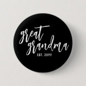 Custom Great Oma Est. Moderne Skripttypografie Button (Vorderseite)