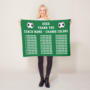 Custom Great Soccer Coach Geschenke für ihn oder  Fleecedecke