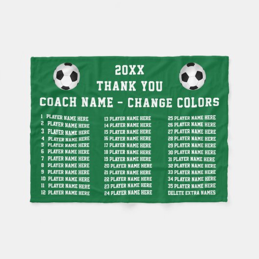 Custom Great Soccer Coach Geschenke für ihn oder s Fleecedecke (Vorderseite (Horizontal))