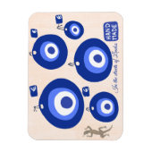 Custom Greek evil eye illustration with lizzard  Magnet (Vertikal)