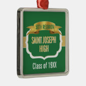 Custom Green 50th Class Reunion Ornament Aus Metall (Rechts)