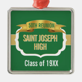 Custom Green 50th Class Reunion  Ornament Aus Metall
