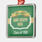 Custom Green 50th Class Reunion Ornament Aus Metall (Links)