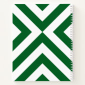 Custom Green and White Chevrons Notebook Notizblock (Rückseite)