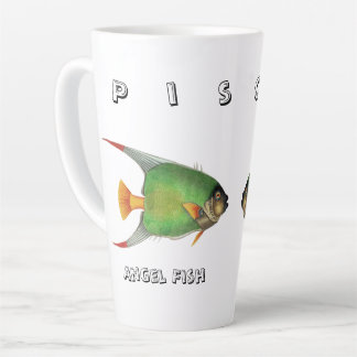 Custom Green Angel Fish Pisces Astrological Sign Milchtasse