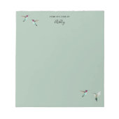 Custom Green Anna’s Hummingbirds Notepad Notizblock (Vorderseite)