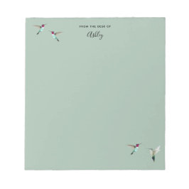 Custom Green Anna’s Hummingbirds Notepad Notizblock